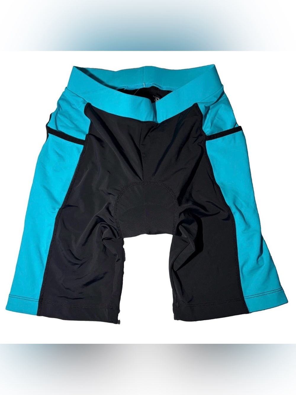 NWT Beroy Women Cycling Shorts Padded Breathable Bike Shorts Size M Blue & Black